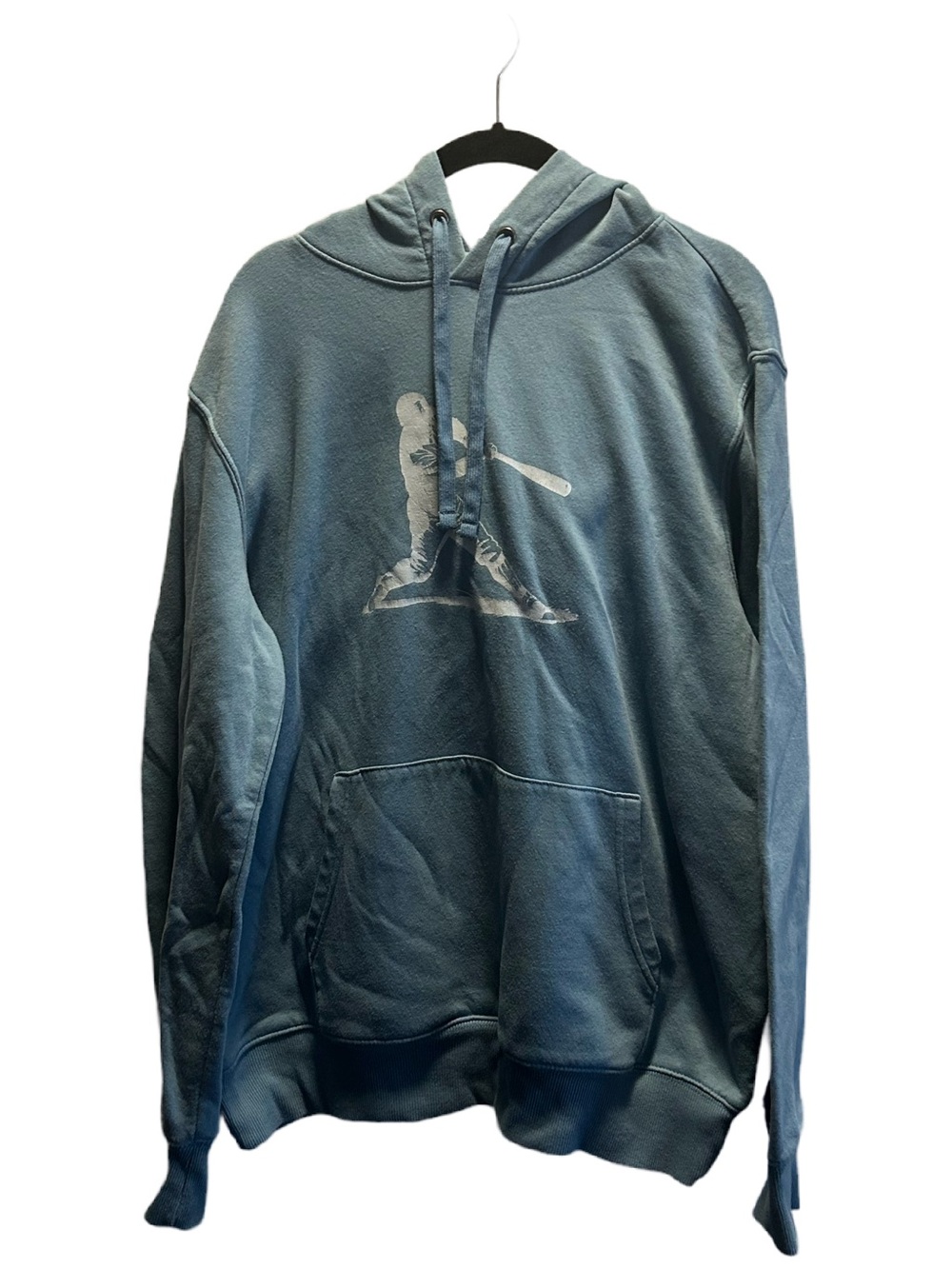 Men's Blue Baseball Graphic Hoodie Sweatshirt